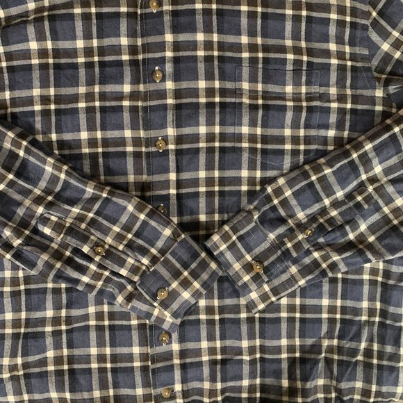 Alan Paine XXL 2XL Long Sleeve Plaid Flannel Men's 100% Cotton Button Down EUC - Picture 7 of 11
